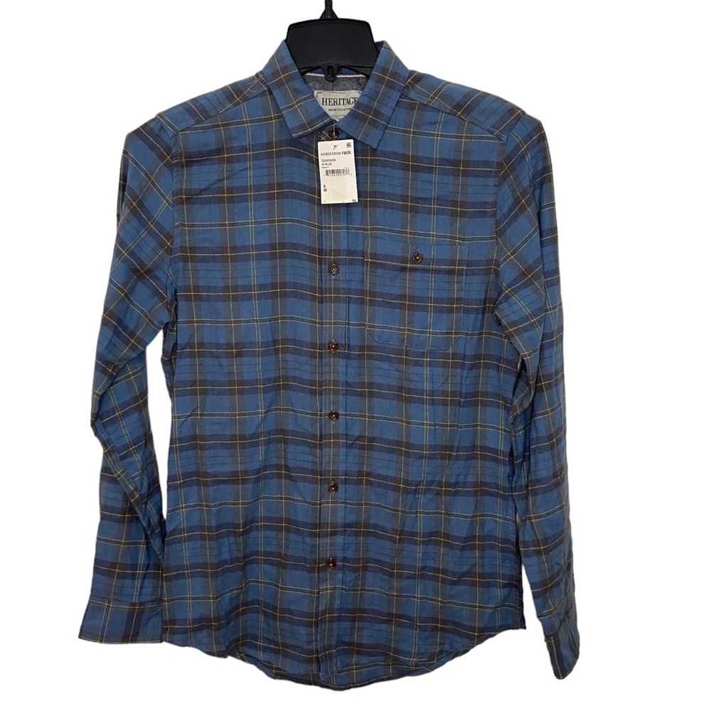 Heritage Report Collection Buffalo Check Woven Shirt S New With Tags